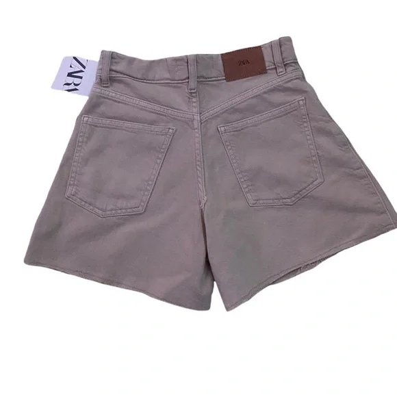 beige brand new zara denim shorts!! - Picture 2 of 2